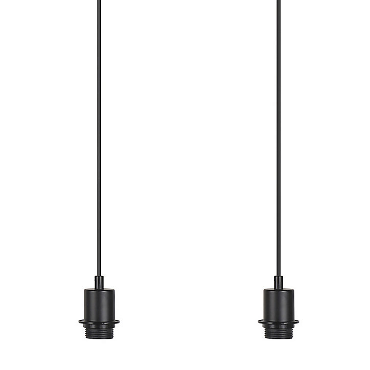 Monture Ibara Corep 2 lumières E27 IP20 noir l.30 x H.88,5 x p.5 cm