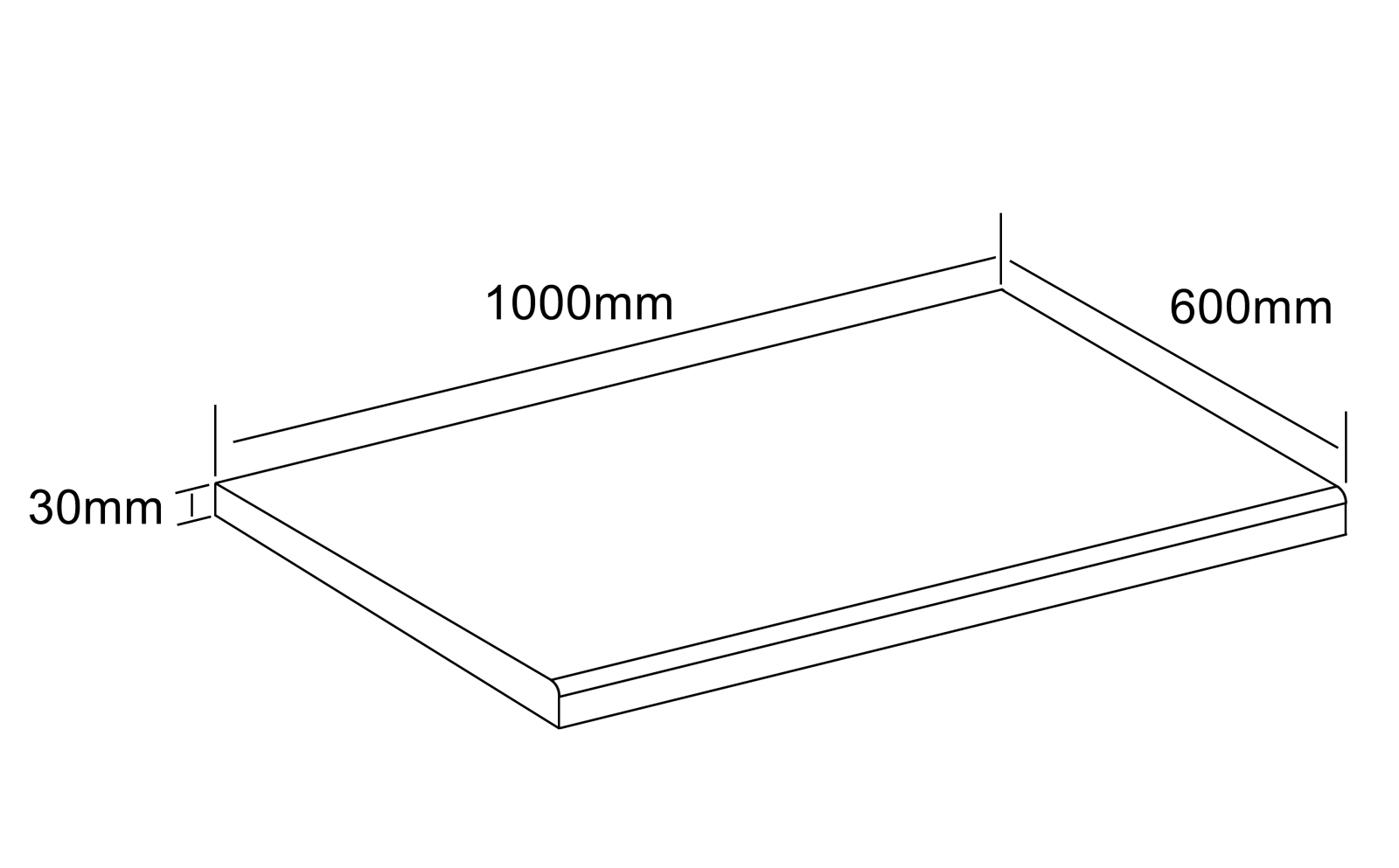 Arbeitsplatte FASOLA - Marmor-Style - 100x60 cm