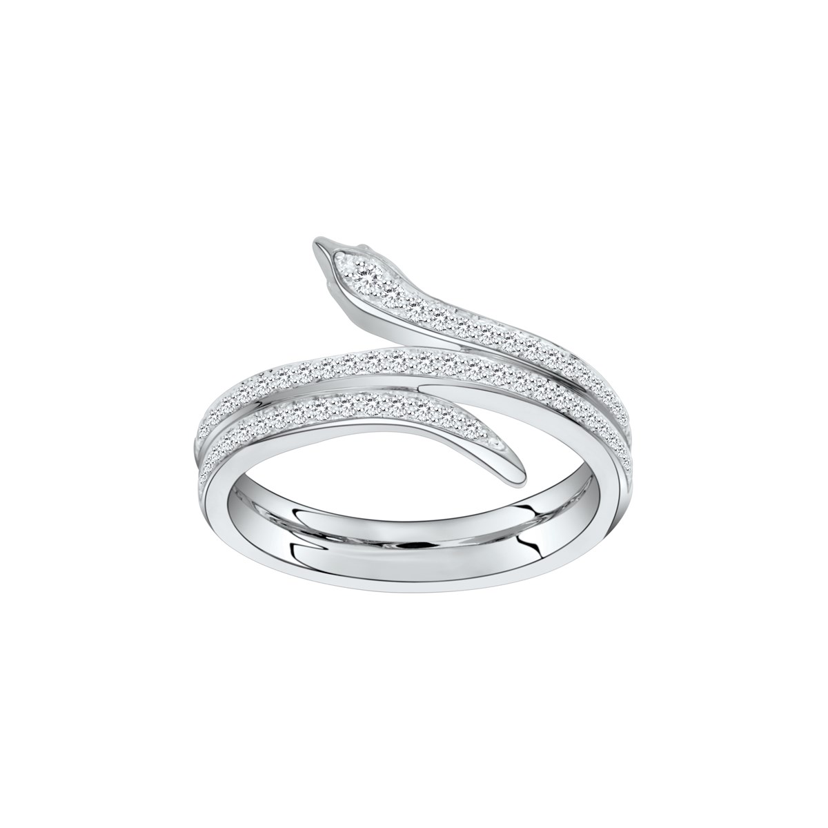 Bague en Argent avec oxyde de zirconium blanc
