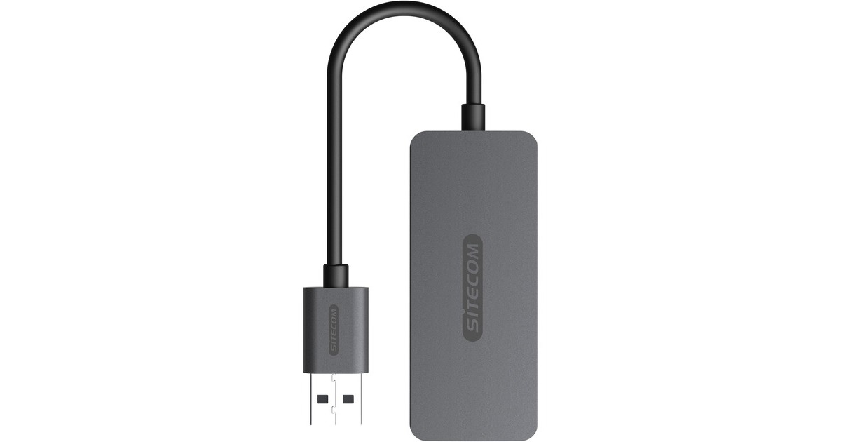 SitecomUSB-A naar 4x USB-C usb-hub  (Grijs)