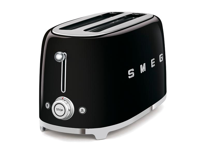 SMEG Toaster 50's Style TSF02BLEU Schwarz Toaster mit extralangen Schlitzen