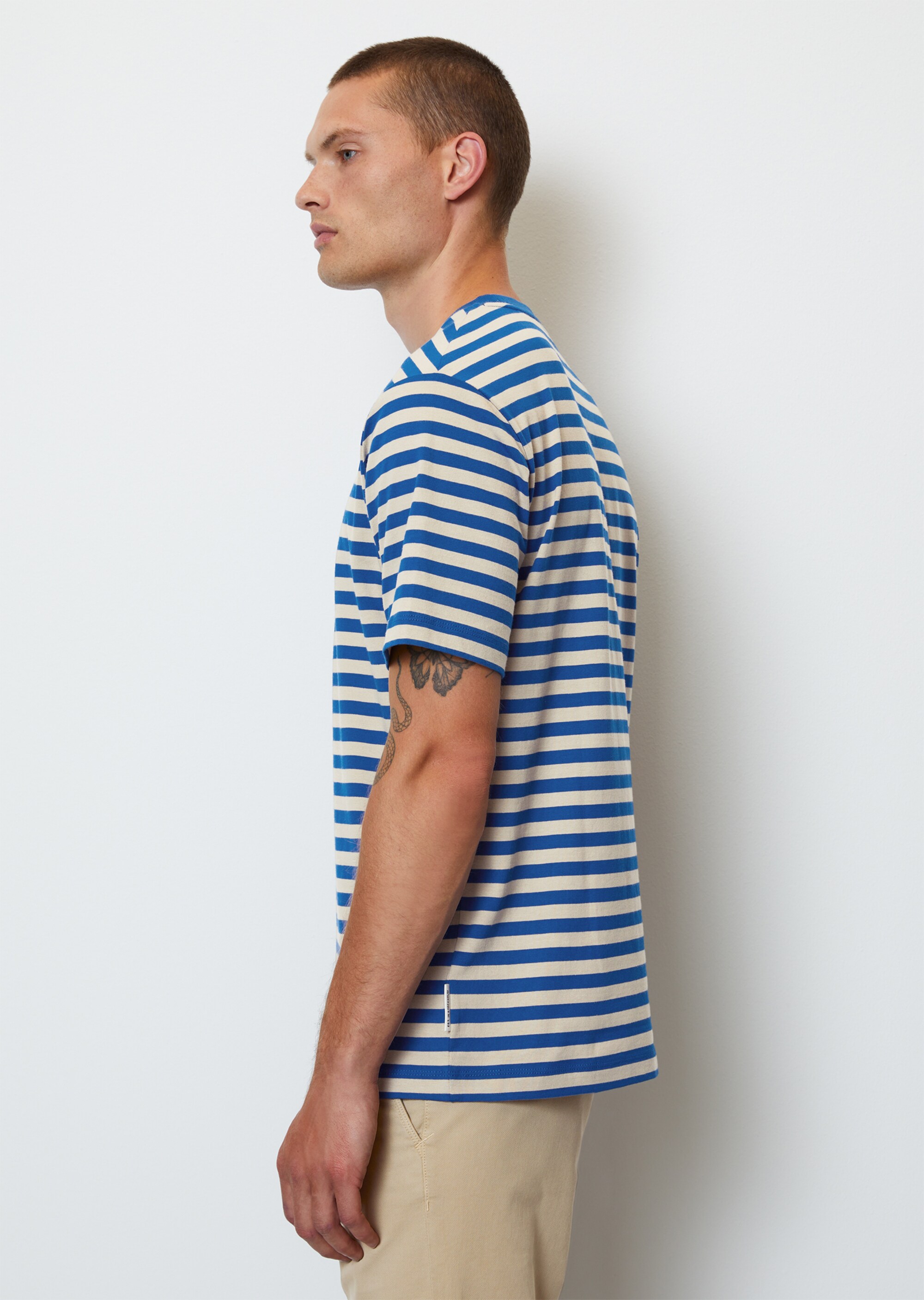 Gestreiftes T-Shirt regular in schwerer Heavy-Jersey-Qualität
