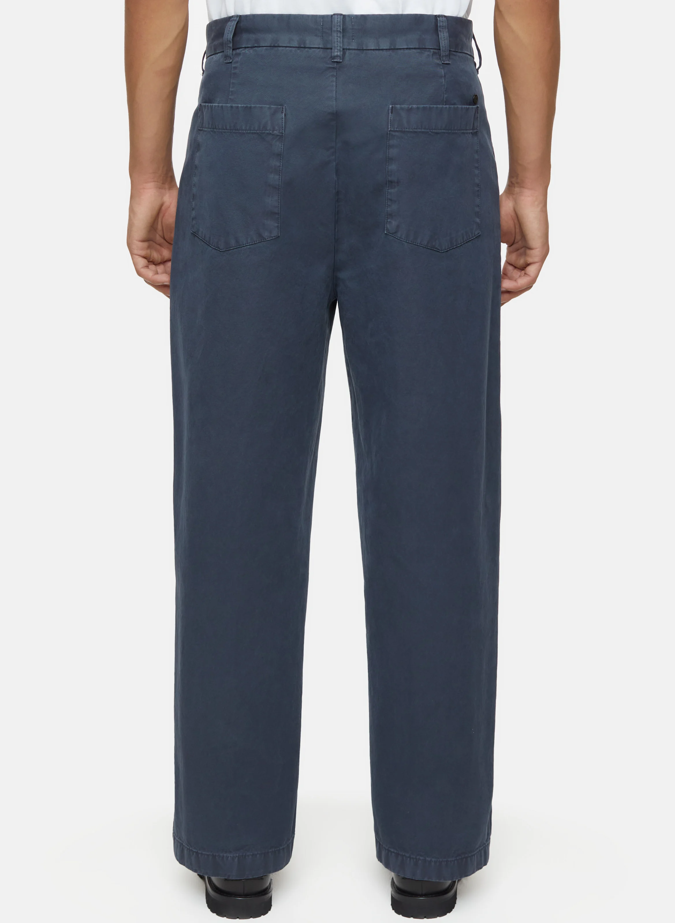 BLOMBERG - Pantalon large en sergé de coton | Bleu