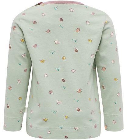 Hummel Pullover - hmlElla - Mattgrün m. Insekten