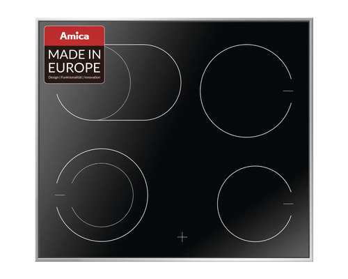 Glaskeramische kookplaat met frame Amica 57,6 x 50,5 cm 4 kookzones EC 742 100 E