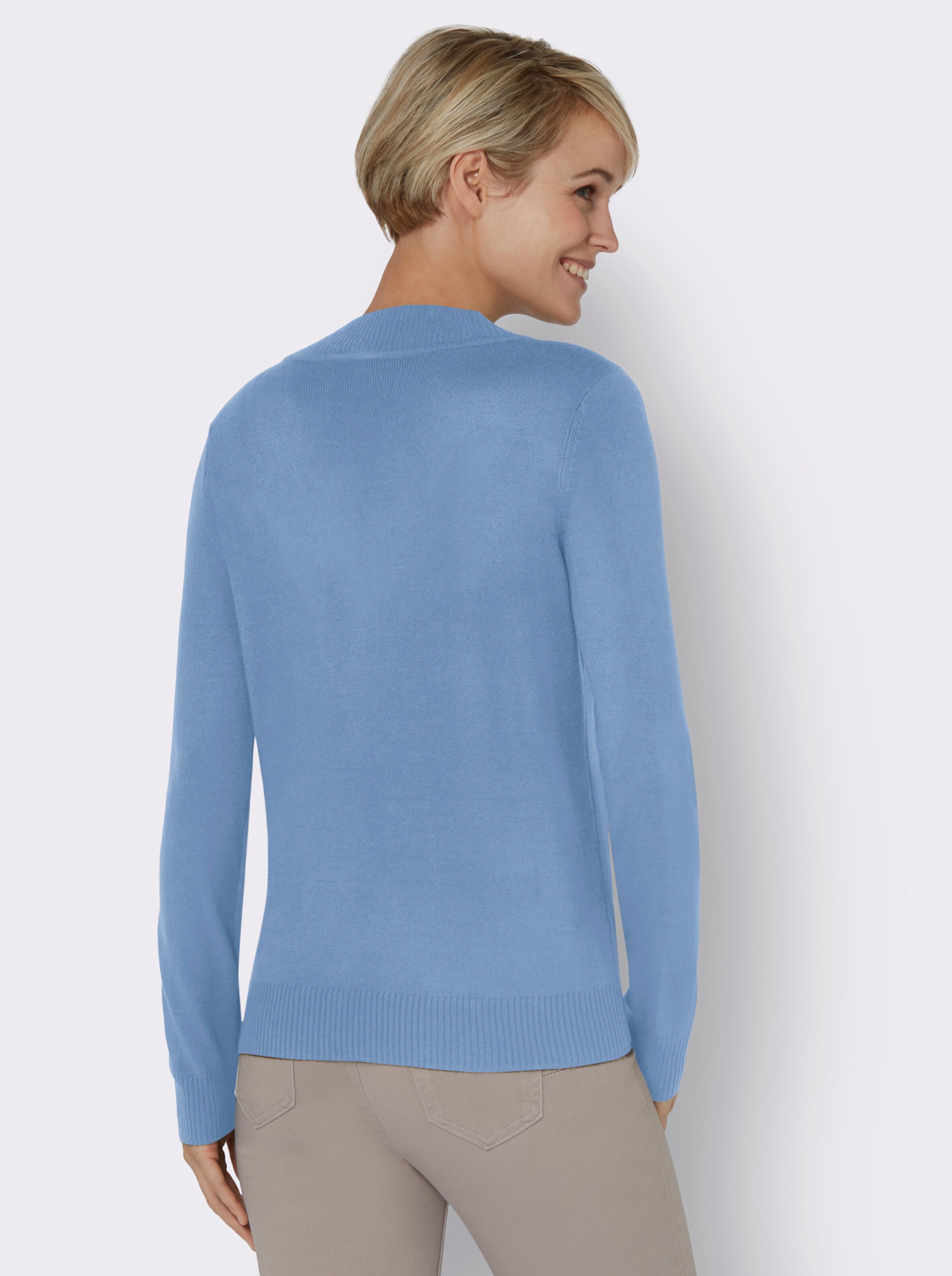 2-in-1-Pullover mit V-Ausschnitt, weich