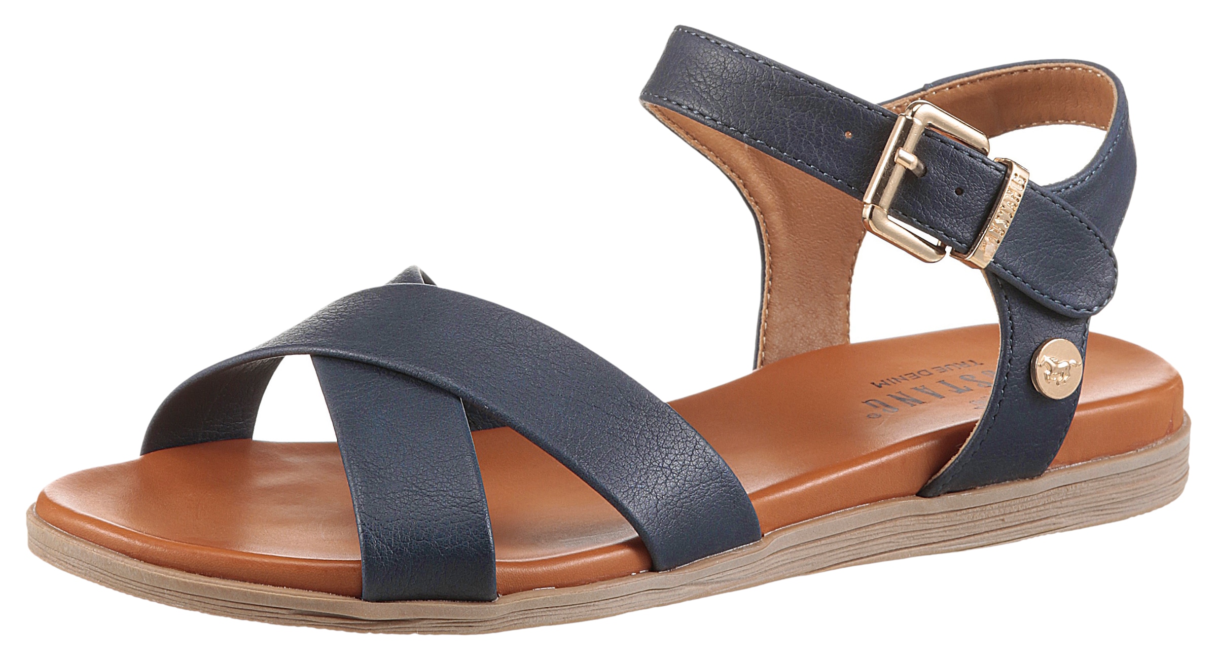 Mustang Shoes Sandale  , Sommerschuh, Sandalette, Riemchensandale, mit breiten Riemen