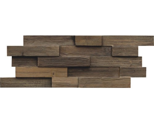 Houten lambrisering Teak Reclaimed Charred 20x50 cm