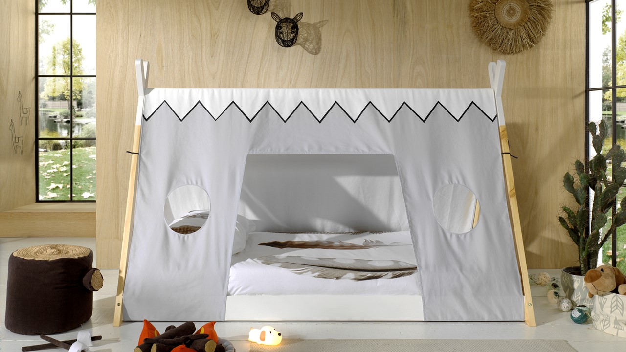 Textielset voor bed Tipi beige