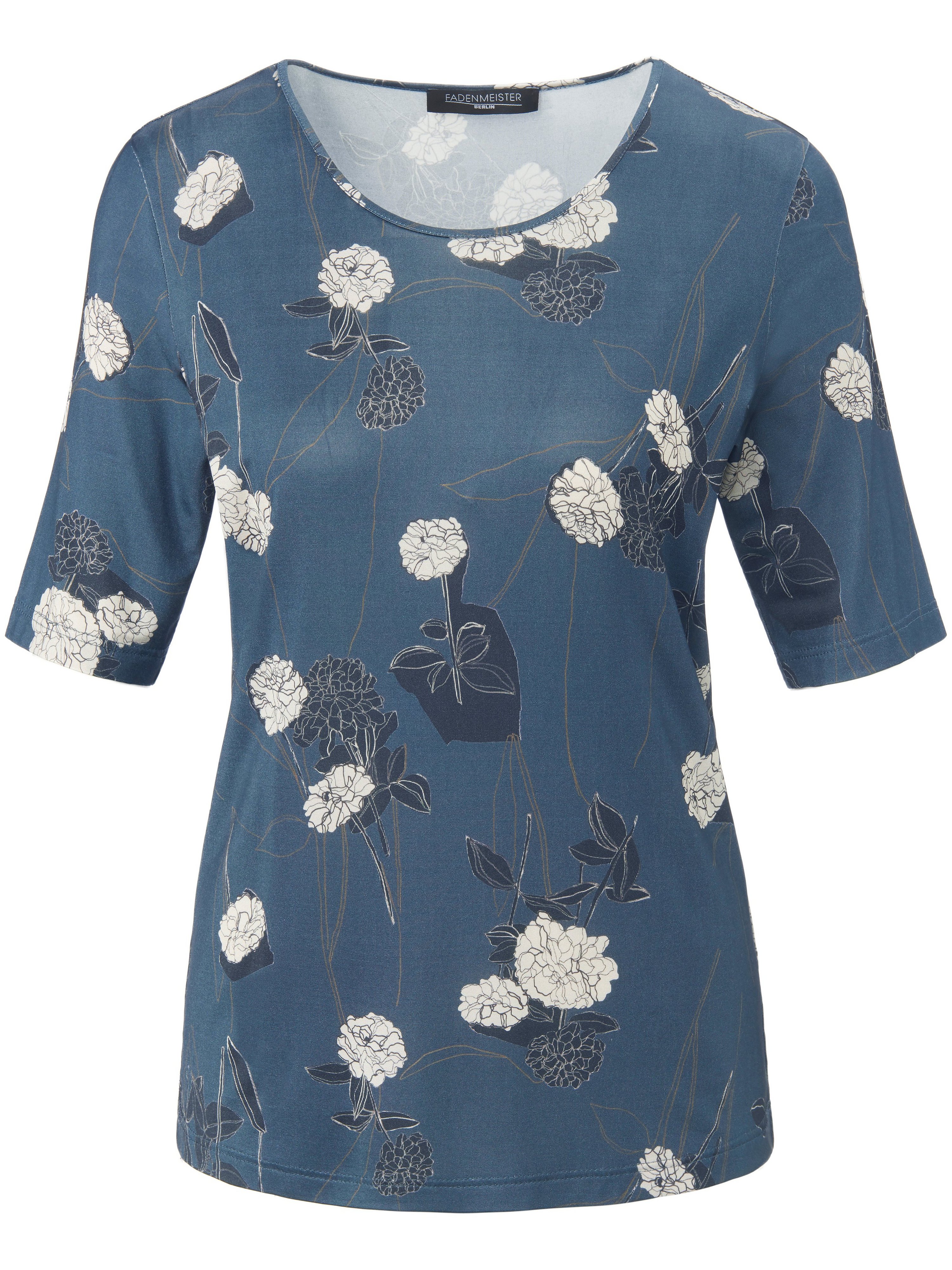 Rundhals-Shirt mit 1/2-Arm
