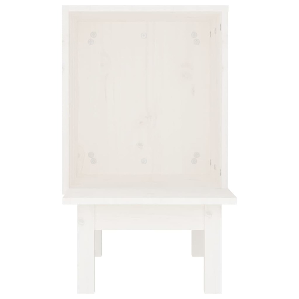 Maison pour chat blanc 60x36x60 cm bois de pin massif