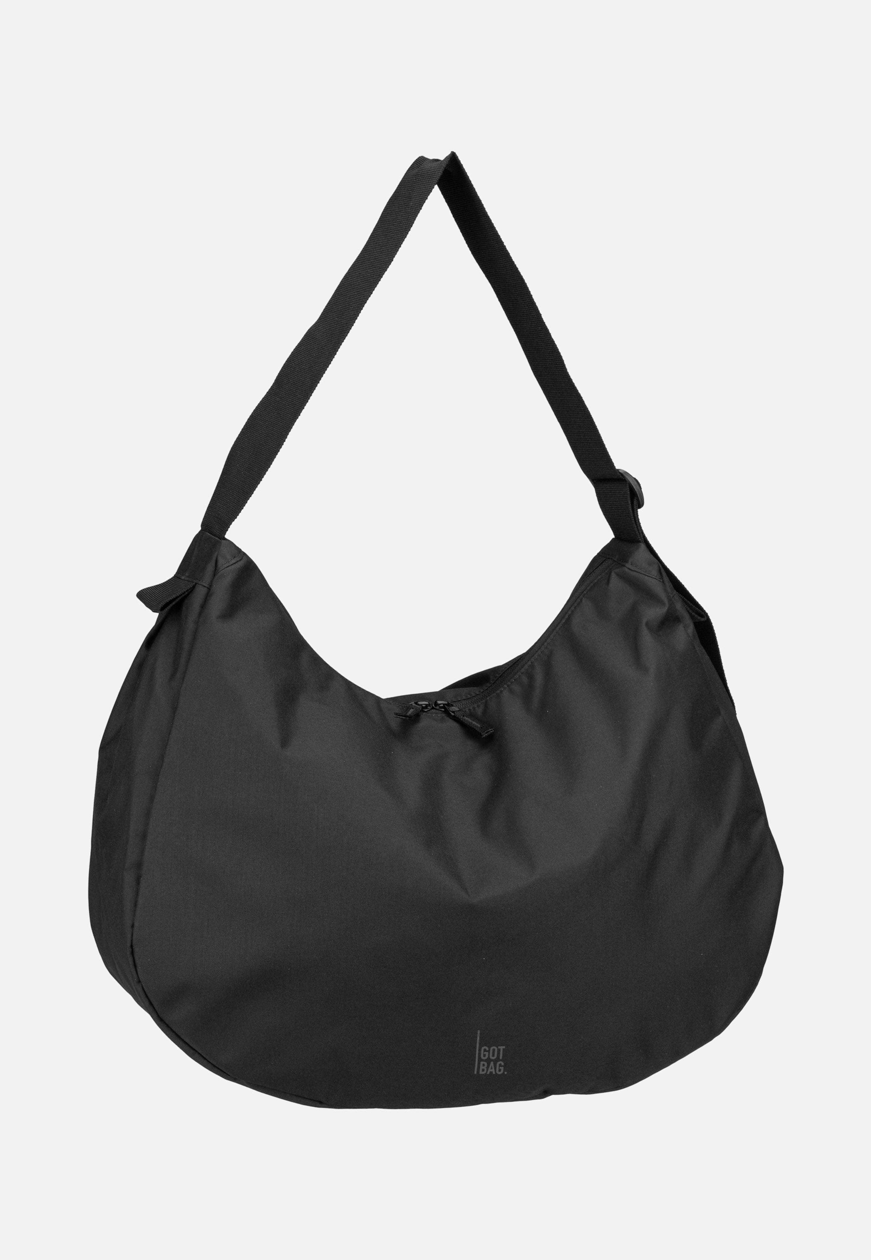 Curved Bag Monochrome Black - Hobo Bag
