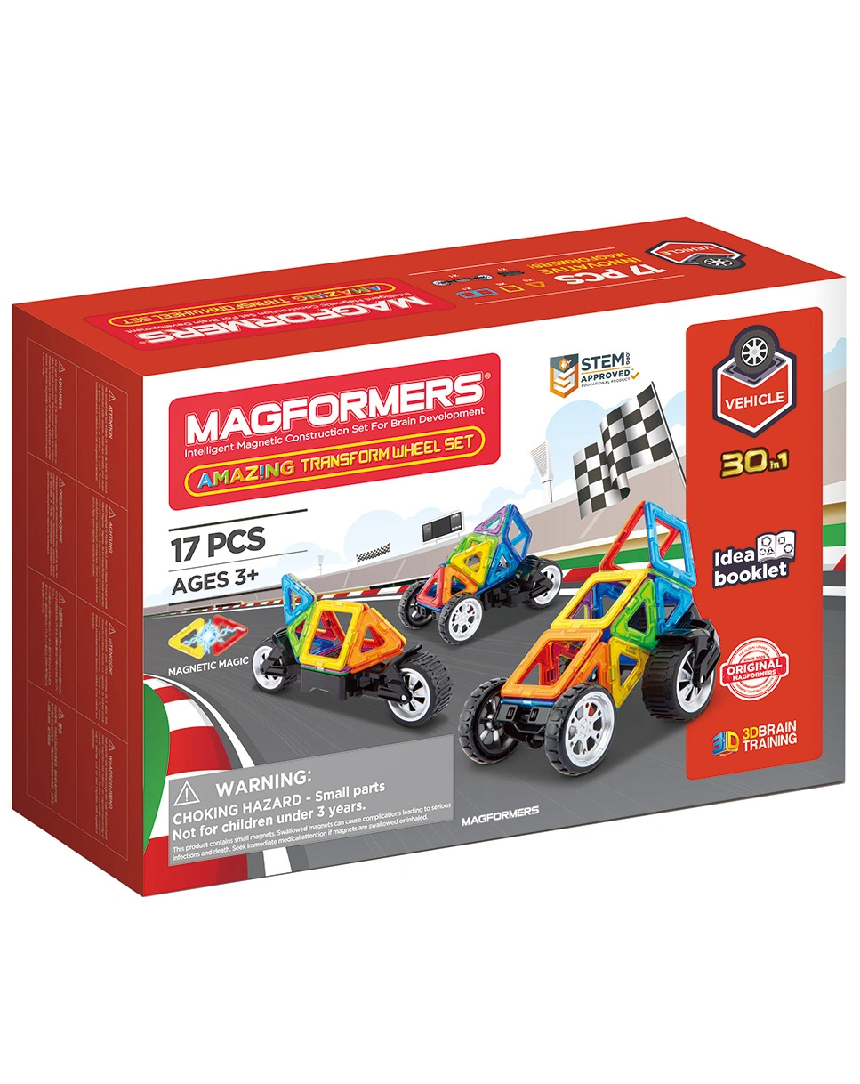 Magnet-Bausatz MAGFORMERS 278-59 AMAZING TRANSFORM WHEEL SET 17-teilig