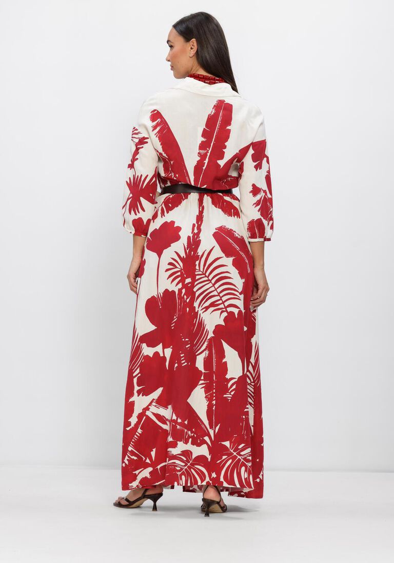 rode caroline biss maxi jurk 1188