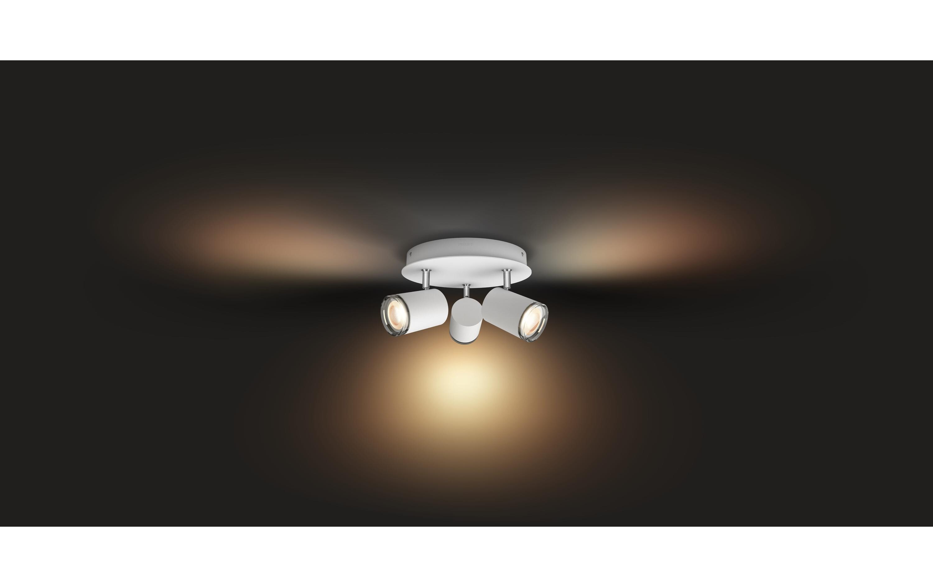 White Ambiance Adore 3er Spot rund weiss + Dimmer<br>LED Deckenspot für Badezimmer