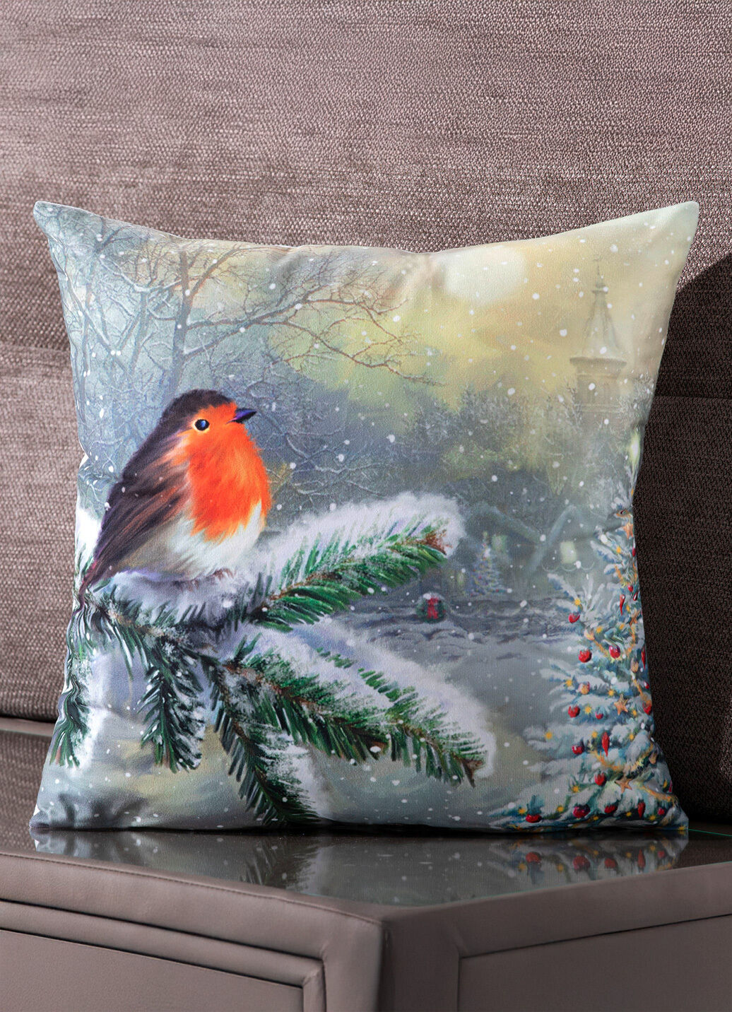 Kissenbezug mit winterlichen Motiv