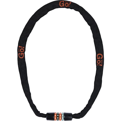 321 Go! kædelås med kode - sort/orange