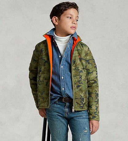 Polo Ralph Lauren Fleecejakke - Vendbar - Classics ll - Orange/G