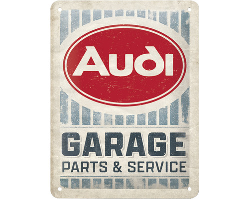 Blikken bord Audi garage 15x20 cm