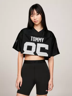 Camiseta cropped oversized Tommy Remastered com logo nas costas