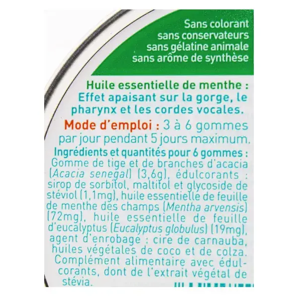Gomas calmantes respiratórias Puressentiel 45g