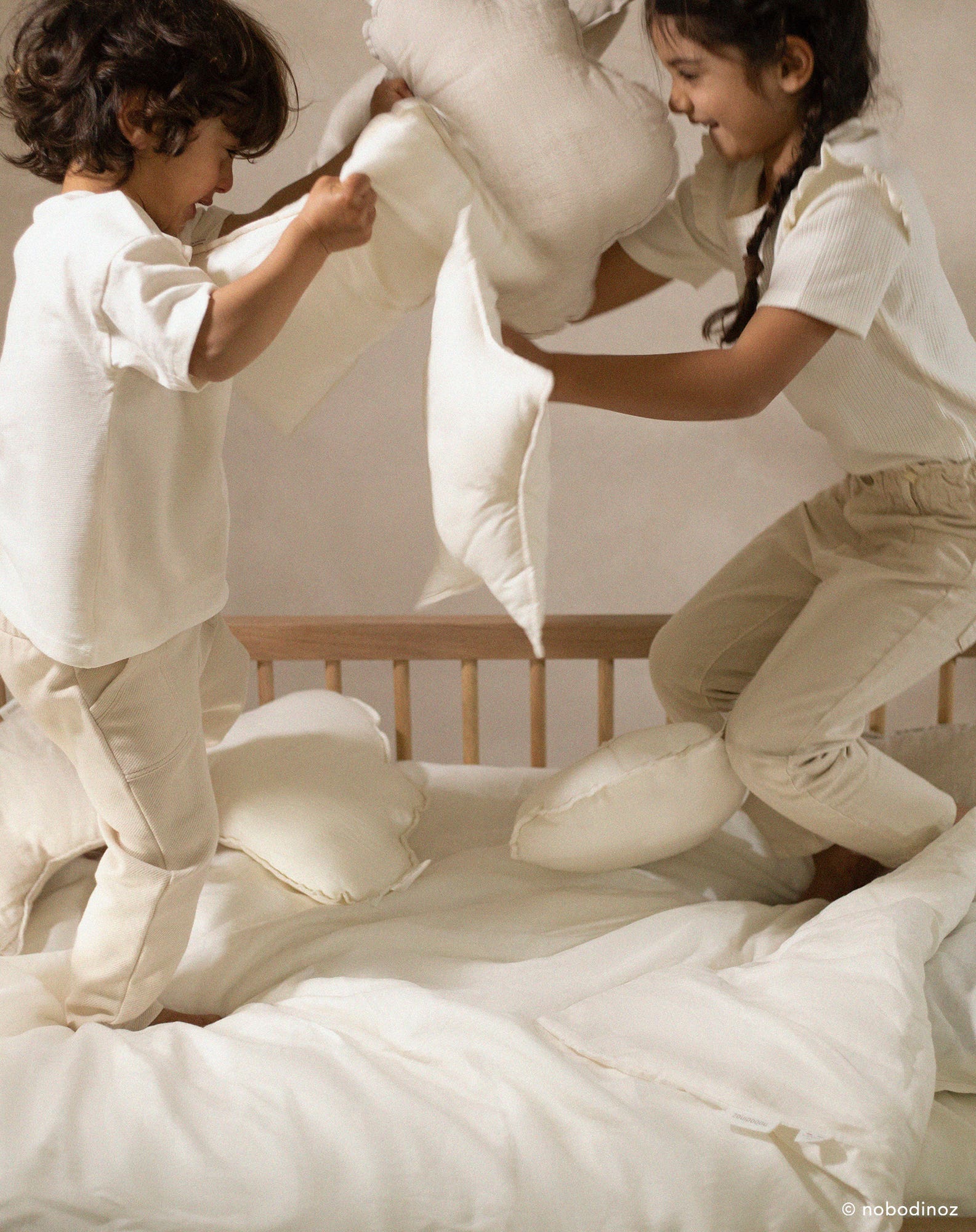 Coussin nuage l1n0 en lin français lavé | Gris