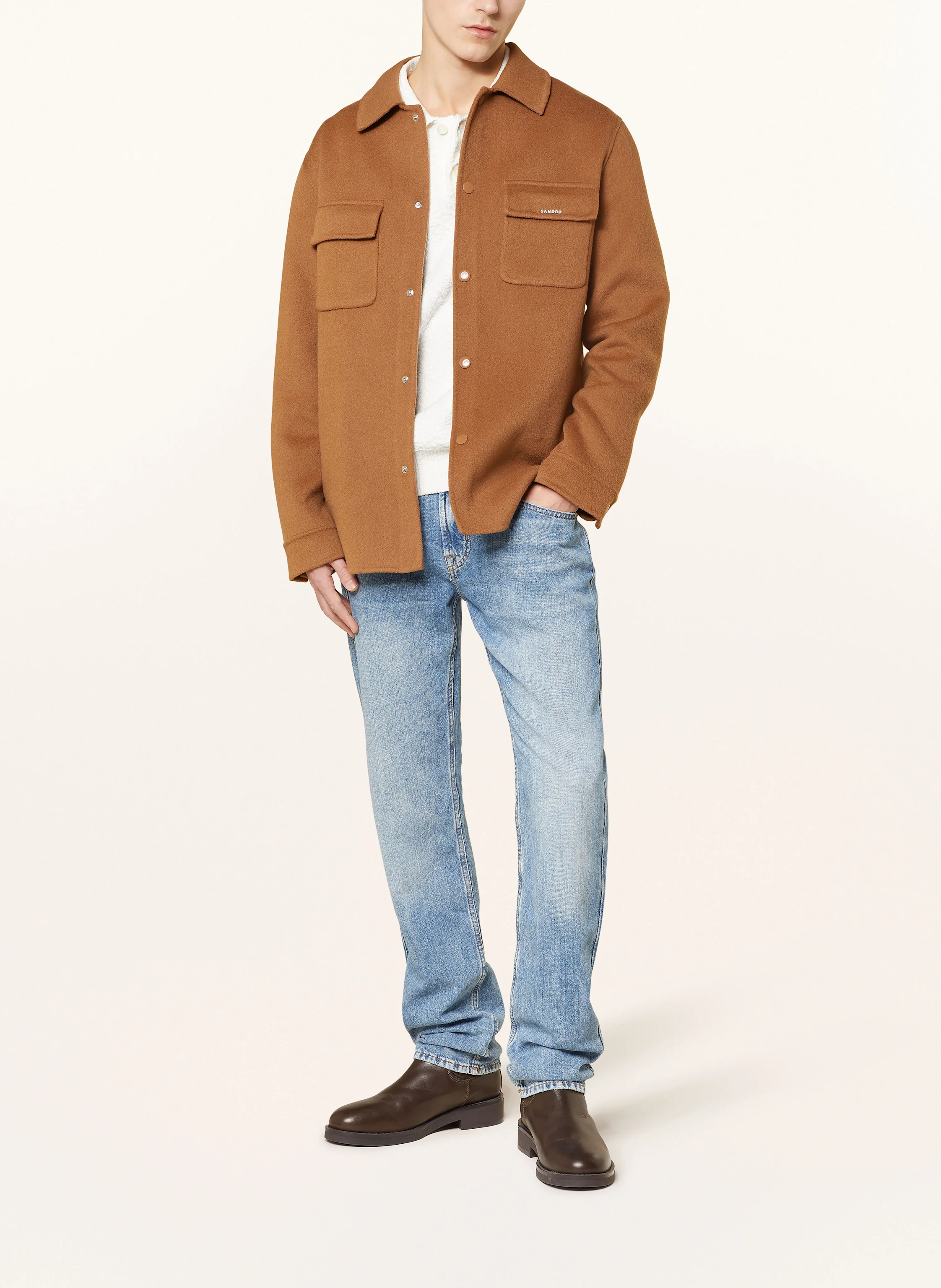 7 for all mankind Jeans THE STRAIGHT STATION Straight Fit mit Leinen