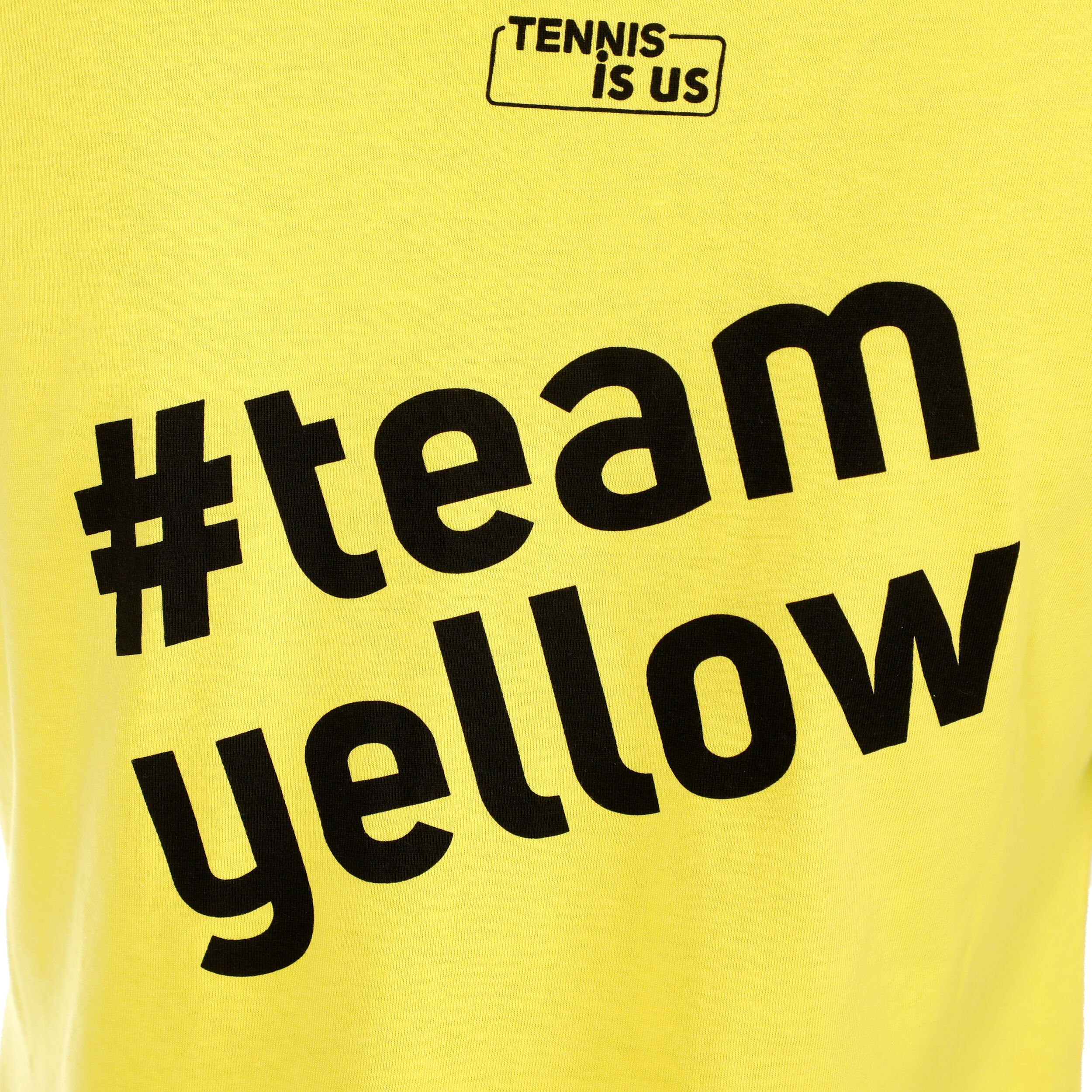 Tennis-Point Team Yellow T-shirt Femmes - Jaune , Noir