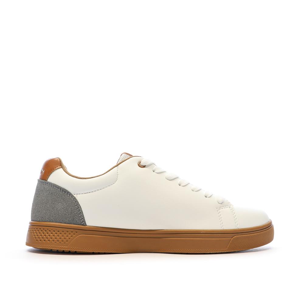 Teddy Smith Baskets Blanches/Camel Homme Teddy Smith White Pu