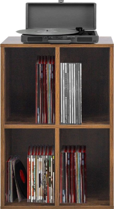 Vinyl - LP Platen Kast - Bruin - Vinyl