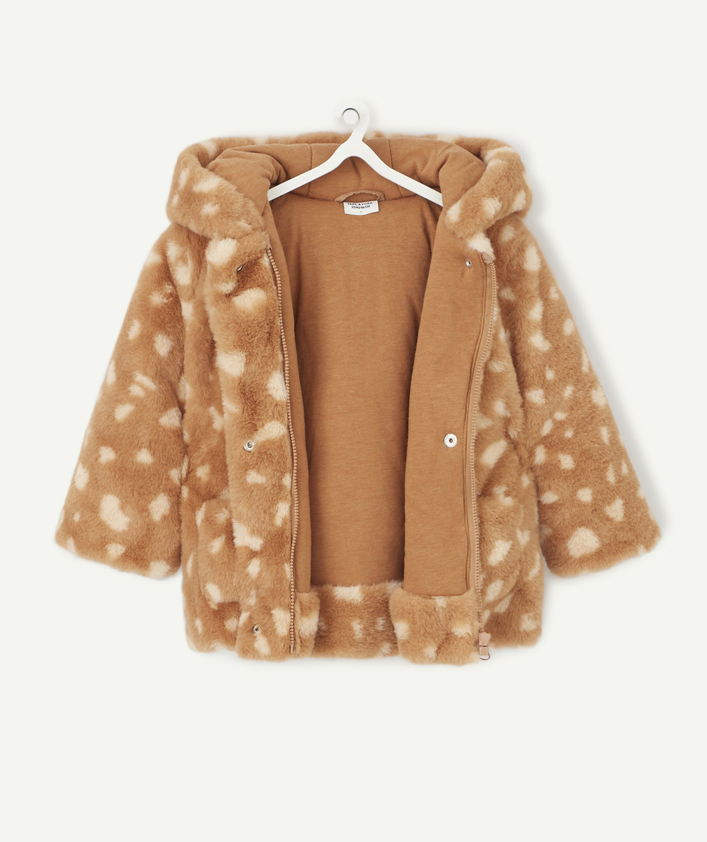 MANTEAU IMITATION FOURRURE ET REMBOURRAGE RECYCLÉ BÉBÉ FILLE