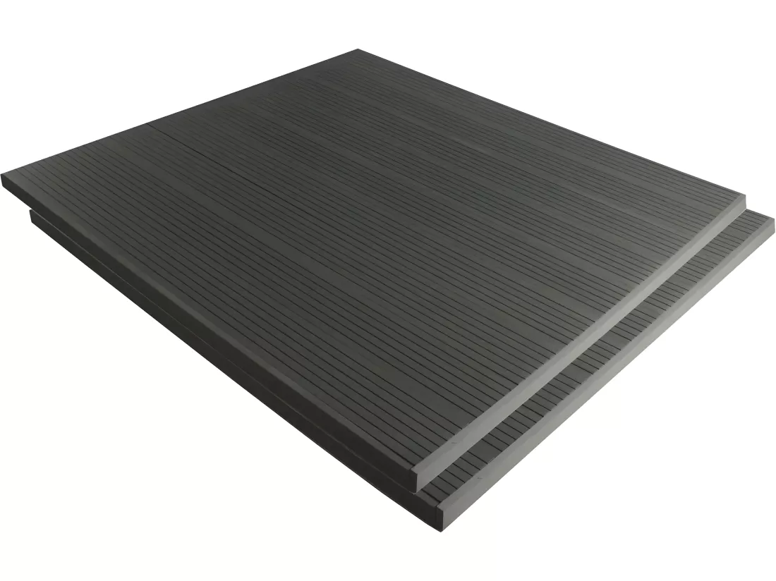 Lot de 3 lames de terrasse composite alvéolaires - Long: 2,4m - surface 1m² - Ardoise