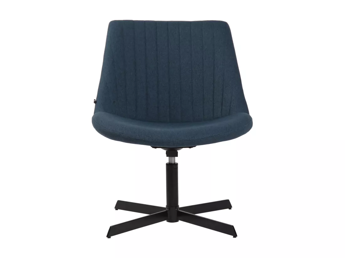 Chaise gondole - Tissu & Métal noir mat - Bleu - Granby