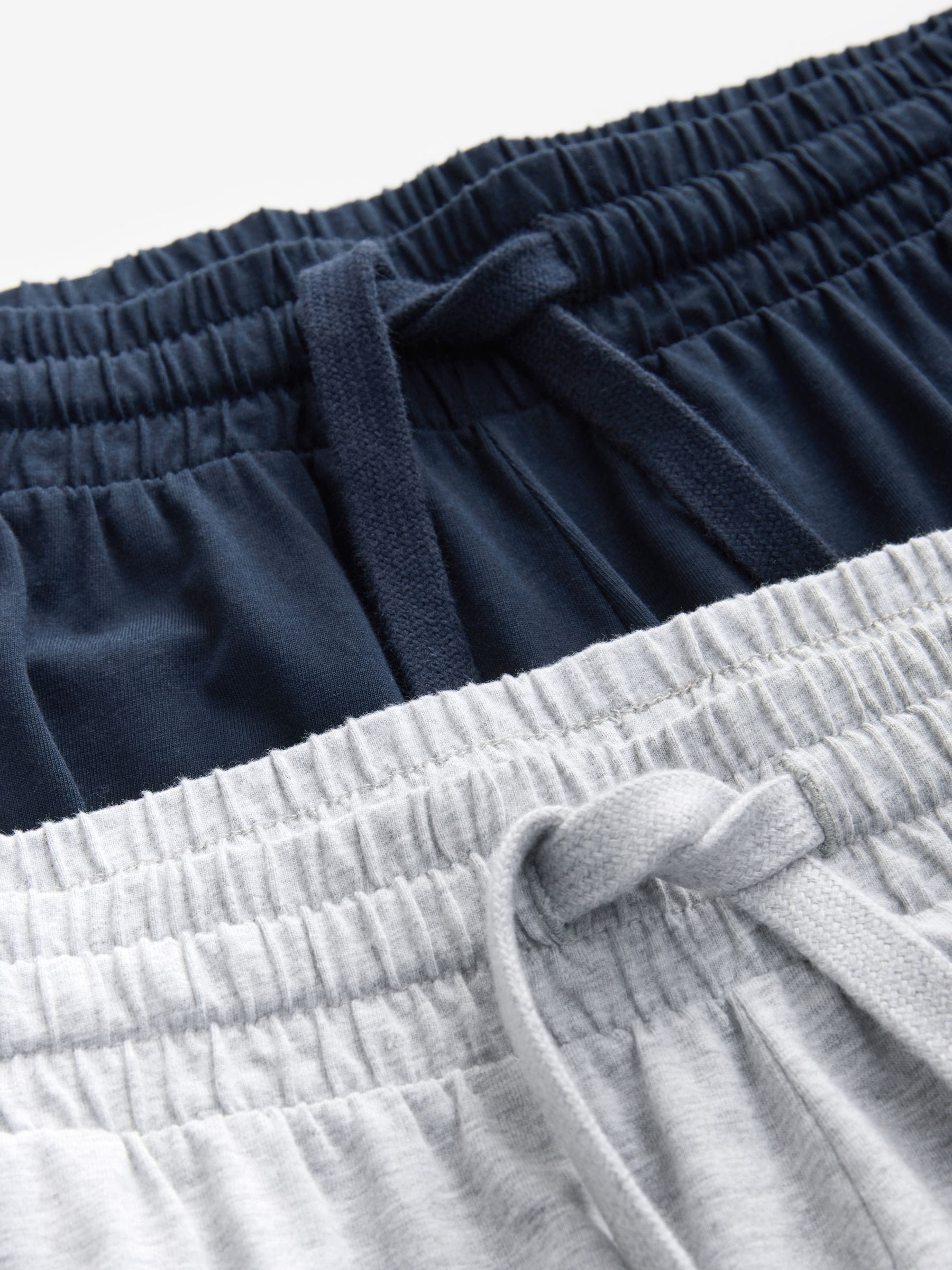 Marineblauw/grijs - 2 Pyjama's met boorden