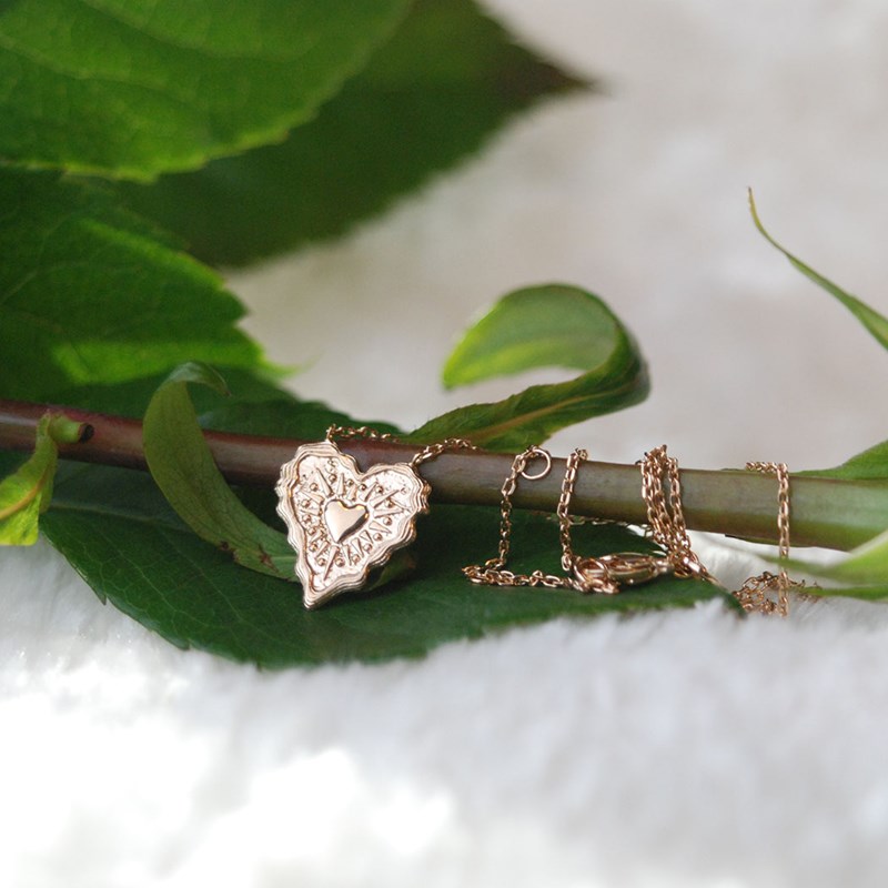 Collier plaqué or jaune ou argent coeur ELISE - Bijoux Privés Discovery
