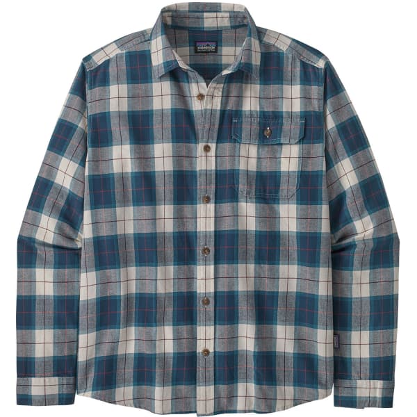 Chemise PATAGONIA M'S L/S COTTON IN CONVERSION LW FJORD FLANNEL SHIRT BEACH PLAID: TIDEPOOL BLUE
