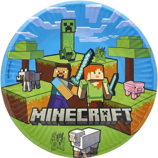 PAPPTELLER MINECRAFT & HELLO KITTY 10Stk
