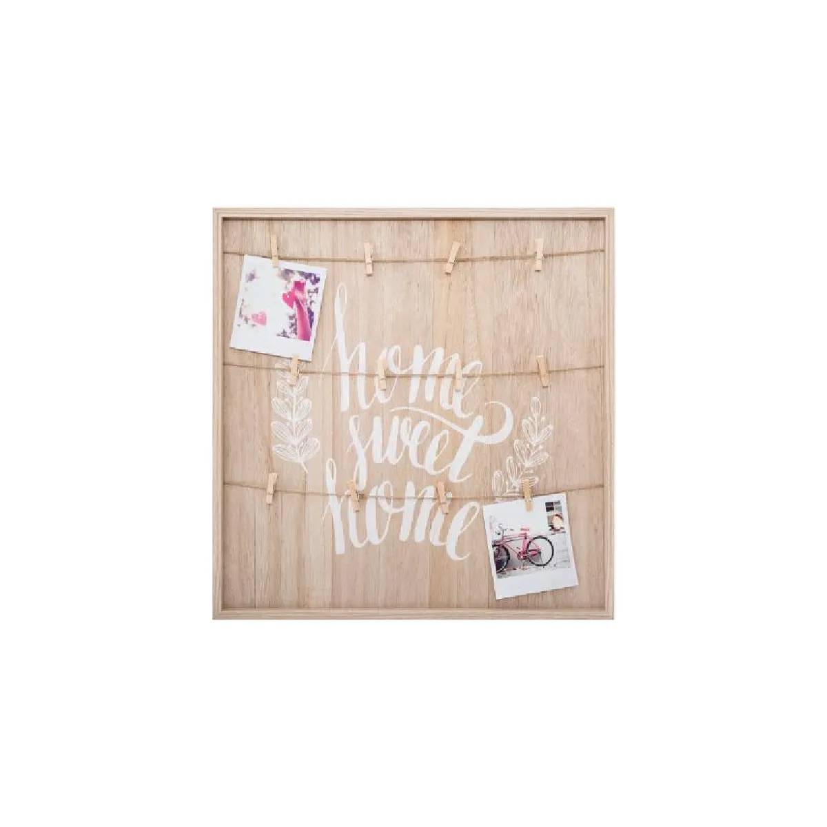 AC-DECO Porte photo corde - 48 x 48 cm