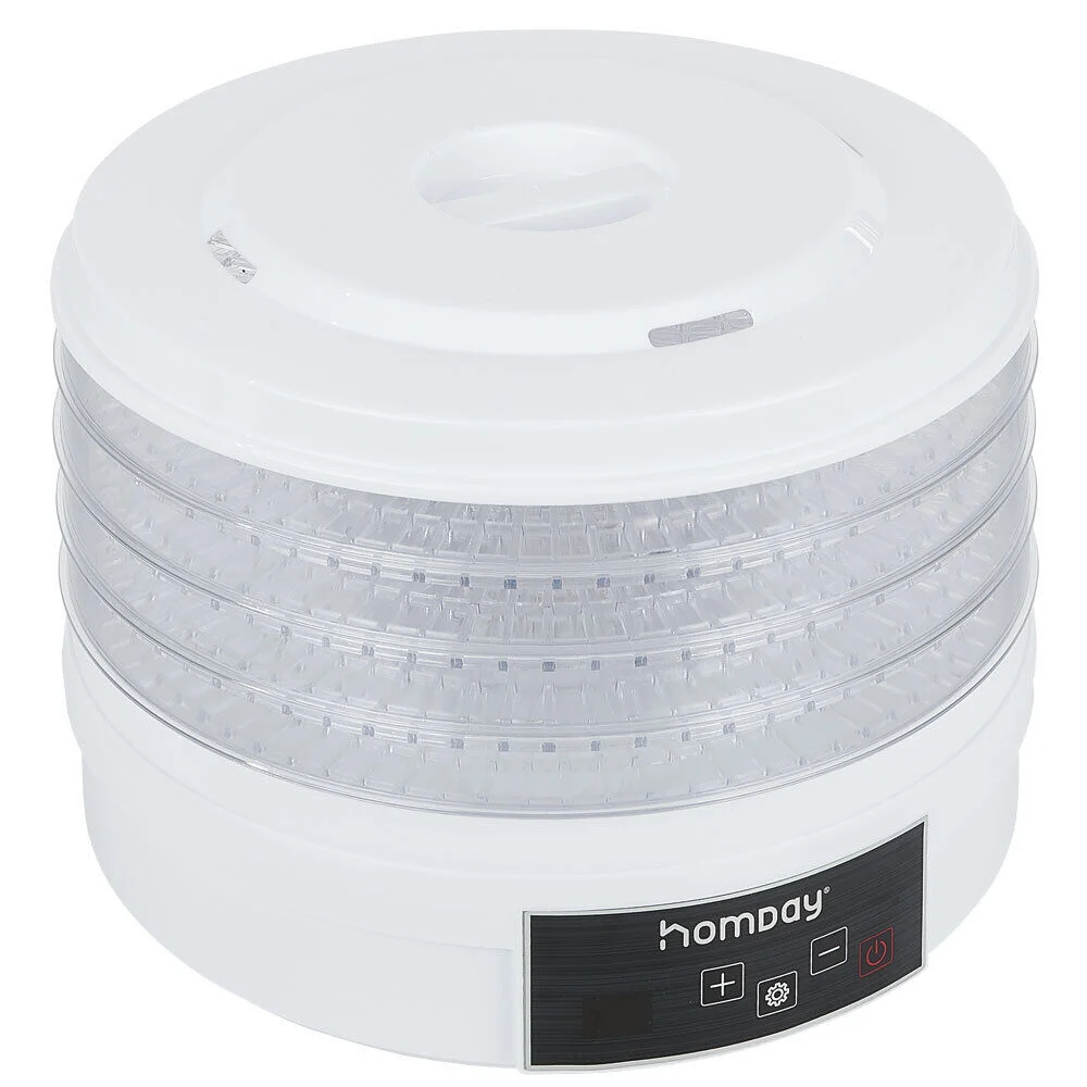 Déshydrateur alimentaire Homday 350W ABS blanc Ø30cm
