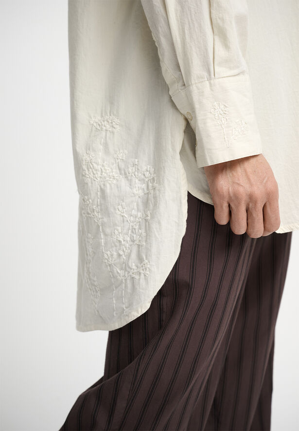 Moshi Moshi Mind posy shirt poplin Natural emb