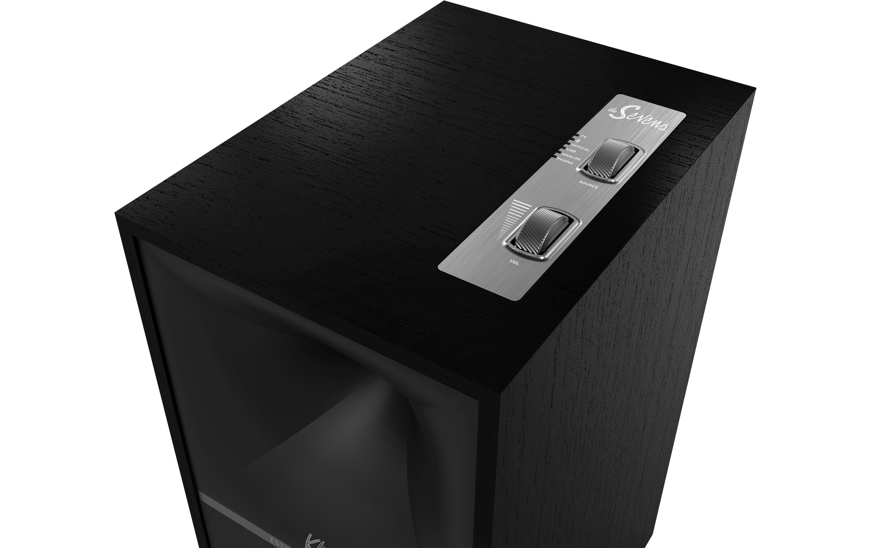 Regallautsprecher Paar The Sevens – Schwarz<br>Aktivlautsprecher-Paar mit Bluetooth und digitalen Anschlüssen