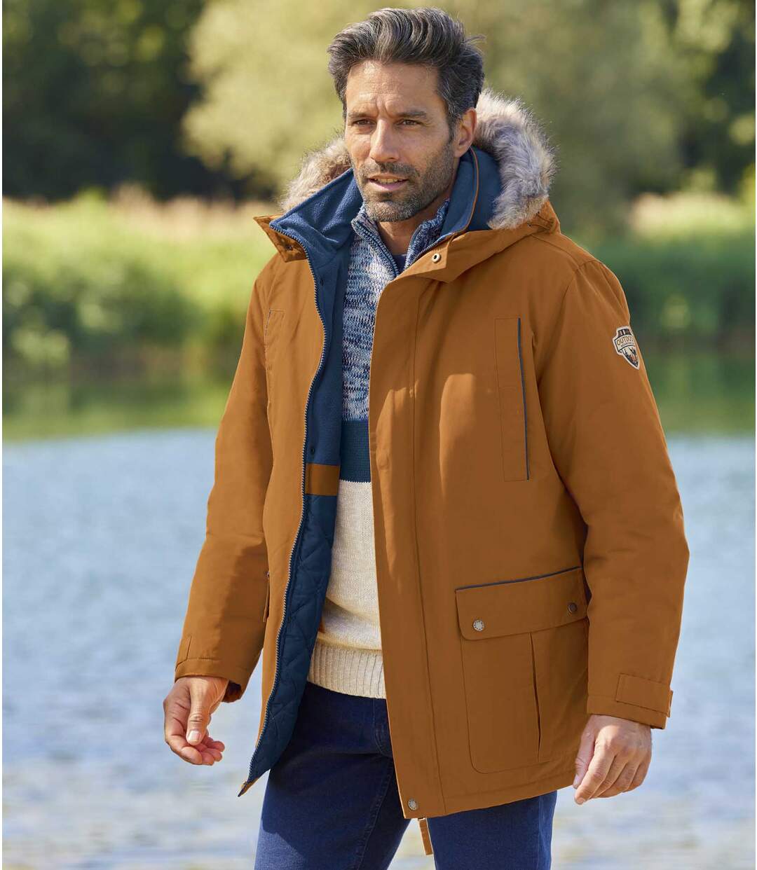 Parka Multipoche à Capuche Amovible