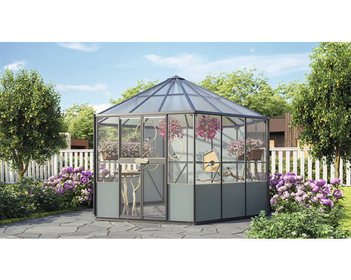 Vitavia Circus 9000 vogelvolière, 383 x 336 cm, ca. 9 m², maaswijdte 13 x 13 mm, draaddikte 1,5 mm, zwart
