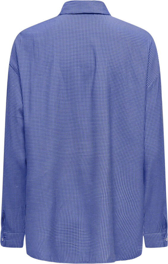 ONLY ONLMAGGIE L/S CHECK SHIRT WVN Amparo blue/white