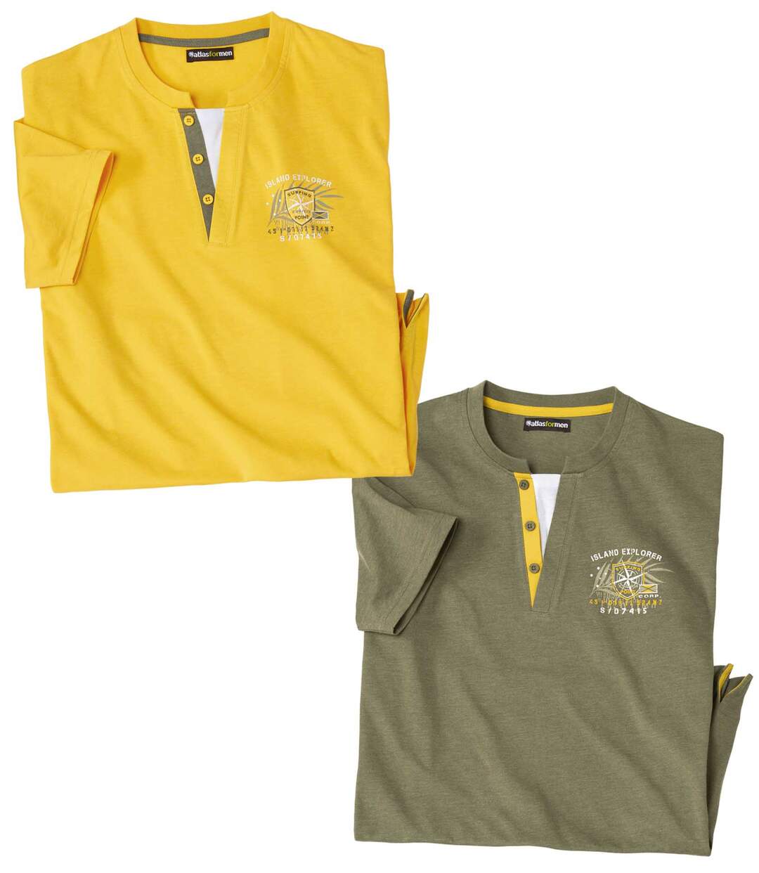 Lot de 2 Tee-Shirts Double Col