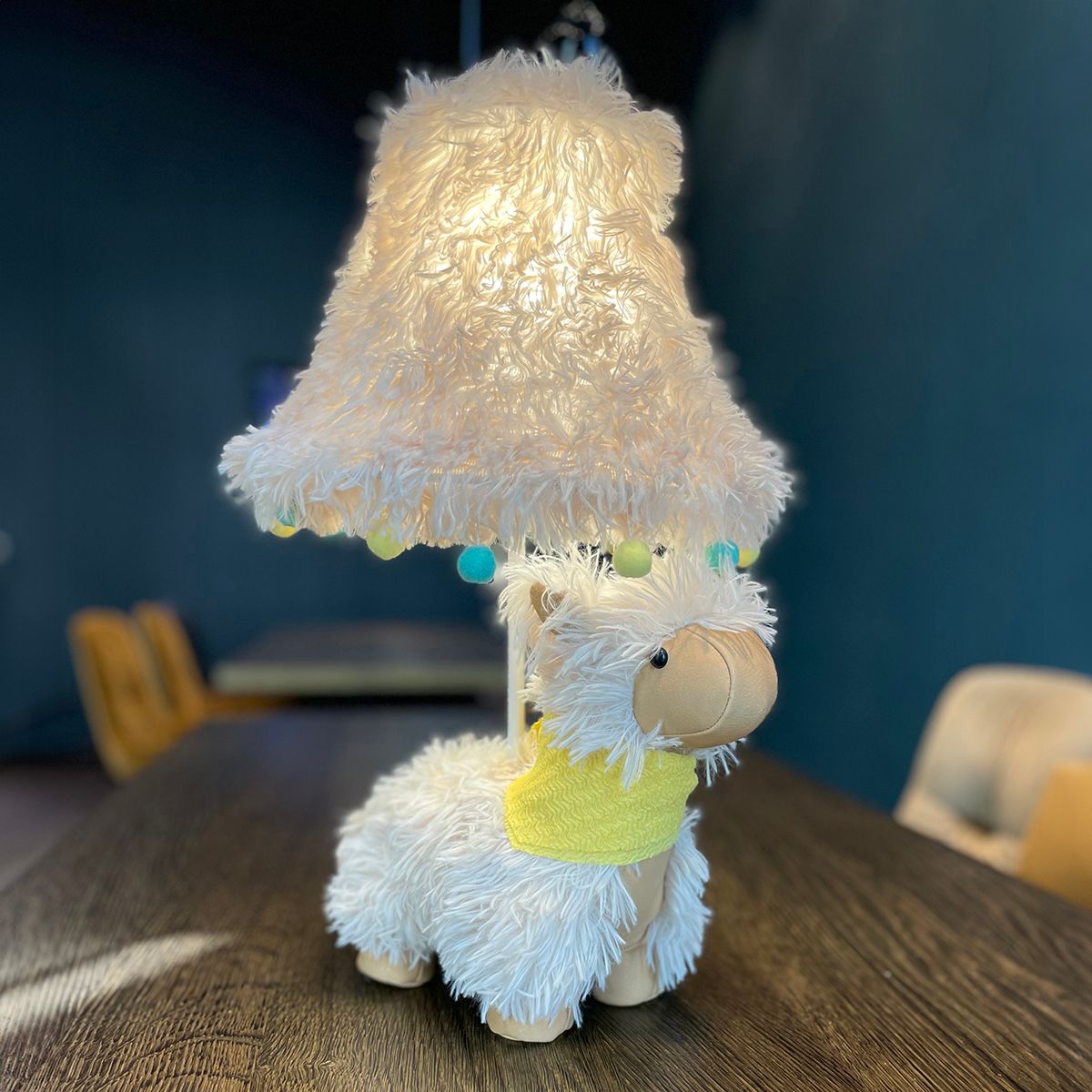 Kinder tafellamp alpaca wit incl LED - Alma