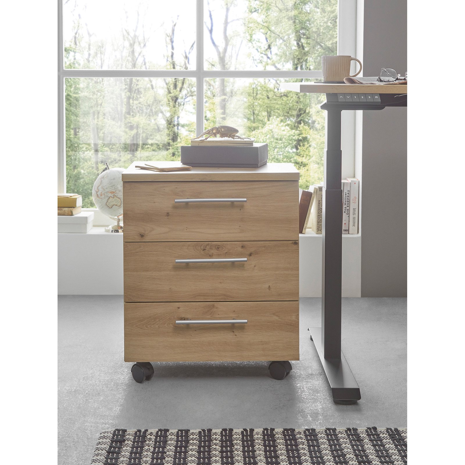Rollcontainer Sven Dekor Eiche Artisan 40 x 56 x 39 cm