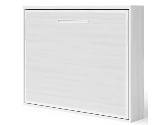 Lit escamotable horizontal 140x190 Angelina-Avec matelas-Encadrement Cambrian-Façade Cambrian