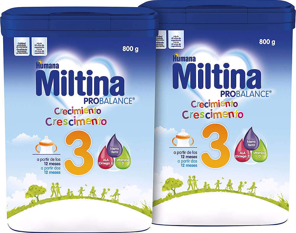 LEITE MILTINA 3 PROBALANCE 2X800G 50% 2ªUN
