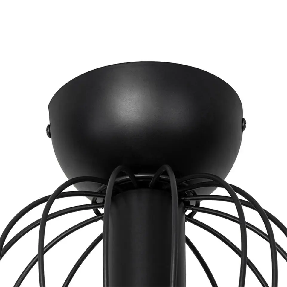 Qazqa plafondlampen palica zwart e27